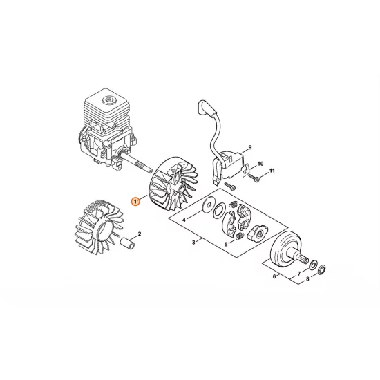 STIHL  Koło zamachowe 4140 400 1202